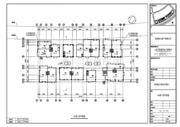 珠海格力海岸S3地块-12.13.15.16号楼建施平面CAD图-图二