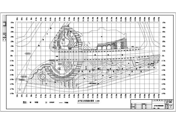 大型会所广场景观规划设计cad平面布置方案图纸-图二