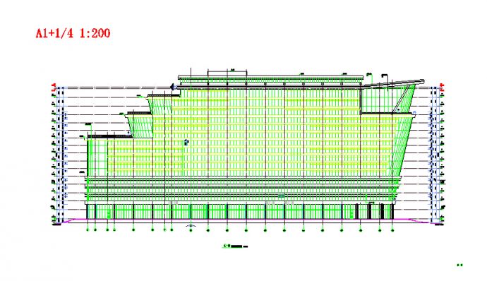 14层玻璃幕墙五星级高层酒店建筑设计施工图（含建筑效果图及计算书）_图1
