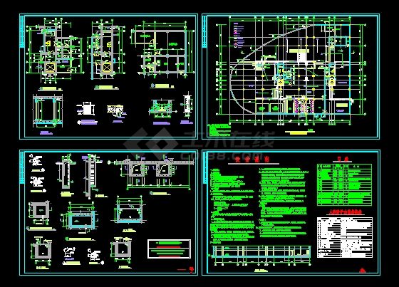 地下室人防建筑施工图-图一