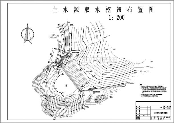 某引水式水电站枢纽布置及结构布置图-图一