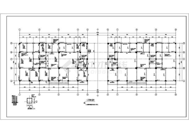 某公司职工宿舍框架结构设计施工图-图二