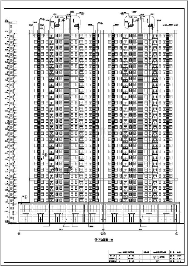 27054平方米三十层剪力墙结构住宅楼建筑cad施工图-图二