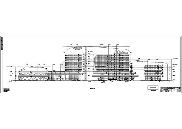 五星级曲面高层剪力墙结构酒店建筑cad设计施工图（含客房户型设计图）-图一