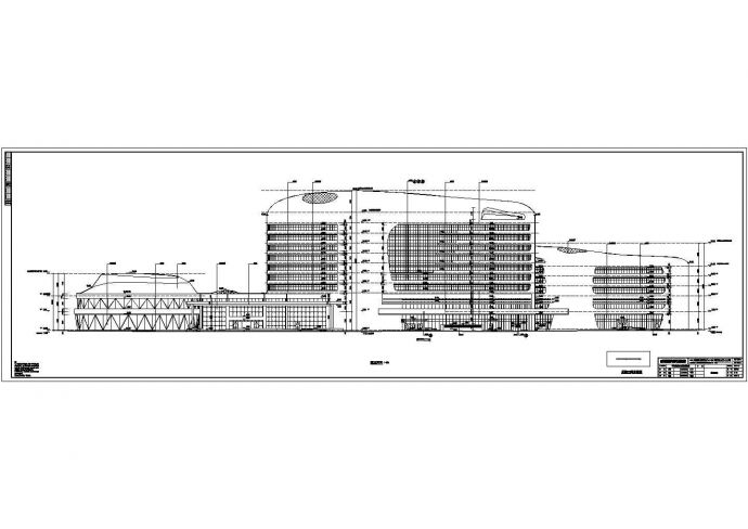 五星级曲面高层剪力墙结构酒店建筑cad设计施工图（含客房户型设计图）_图1