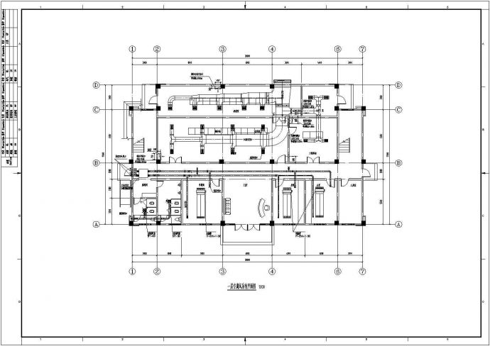 某化工项目全空气水空调系统施工设计cad方案图纸_图1