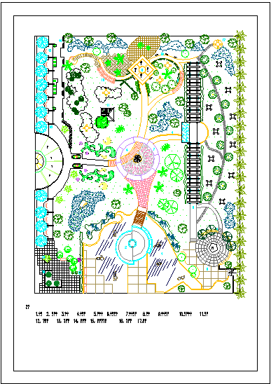 校园景园绿化规划平面图-图一