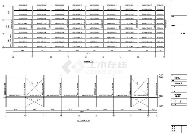 18米跨轻钢二层钢结构详图（带夹层）-图二