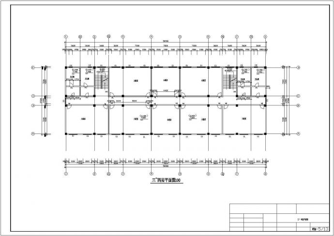 6层5283平米框架教学楼毕业设计（计算书、建筑图、结构图）_图1