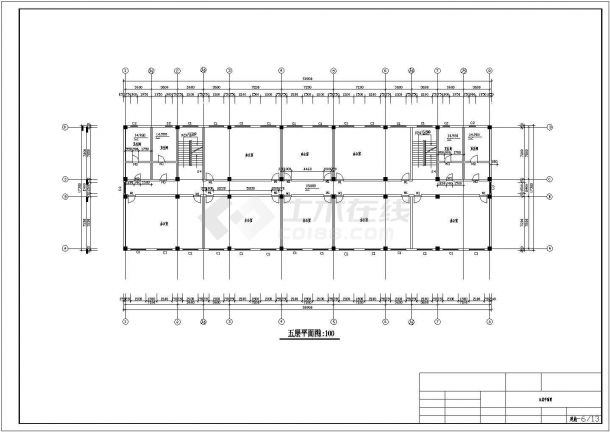 6层5283平米框架教学楼毕业设计（计算书、建筑图、结构图）-图二