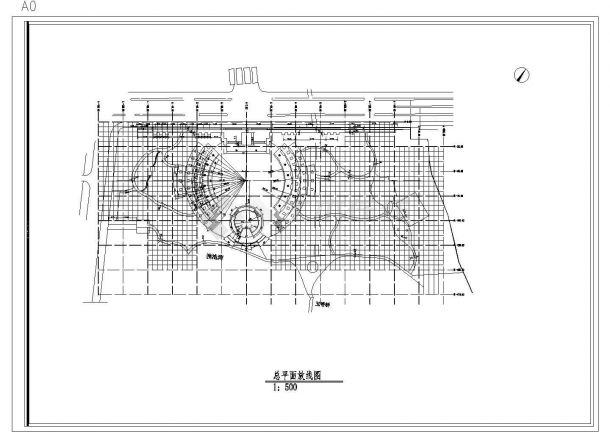 文化休闲广场景观规划设计施工带景观照明CAD布置图-图一