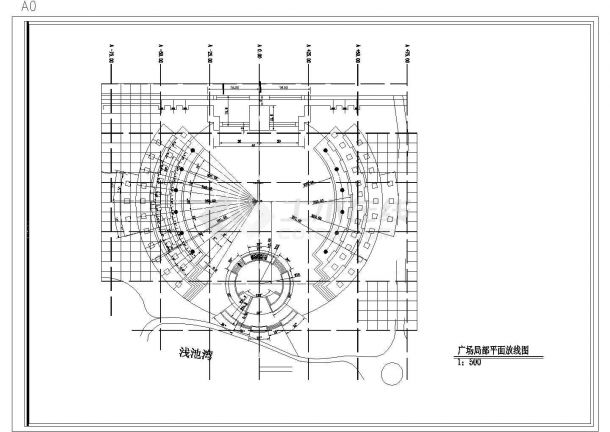 文化休闲广场景观规划设计施工带景观照明CAD布置图-图二
