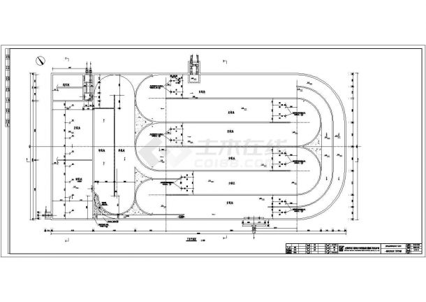 某污水厂氧化沟改造结构CAD施工图-图一