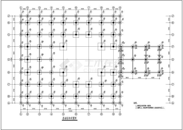 16米中式古建寺庙祠堂框混结构施工设计cad平立面方案图-图一
