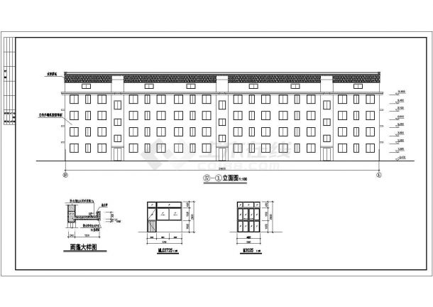 某大型医院职工住宅楼建筑设计CAD施工图纸-图二