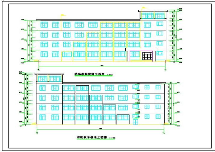 6245平米局部五层辅助教学楼毕业设计（计算书、建筑、结构图）_图1