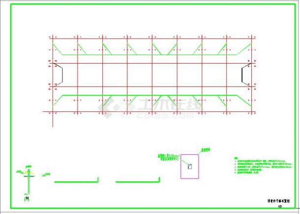 门式钢架钢结构厂房结构设计施工图-图二