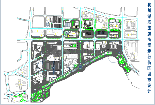 杭州闹市商业步行街区建筑规划设计CAD施工图-图一