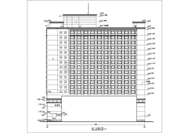 某高层大型商务酒店建筑设计CAD施工图-图一