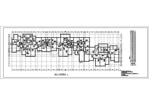 26层剪力墙结构高层住宅楼结构cad设计施工图（带地下室设计）-图一