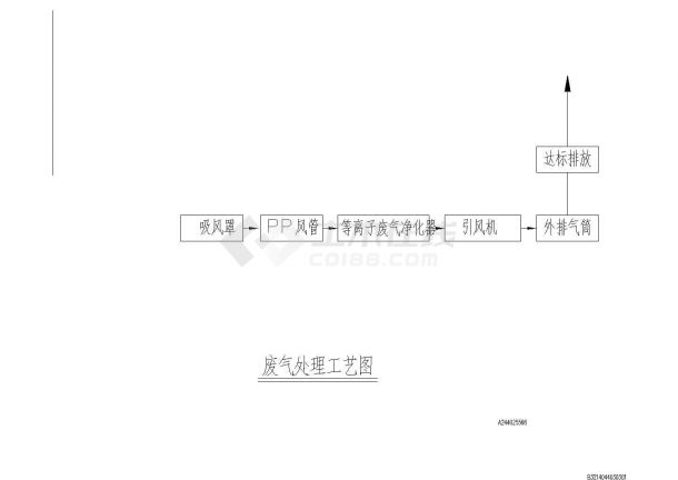 危险品仓废气治理工程设计方案CAD图-图一