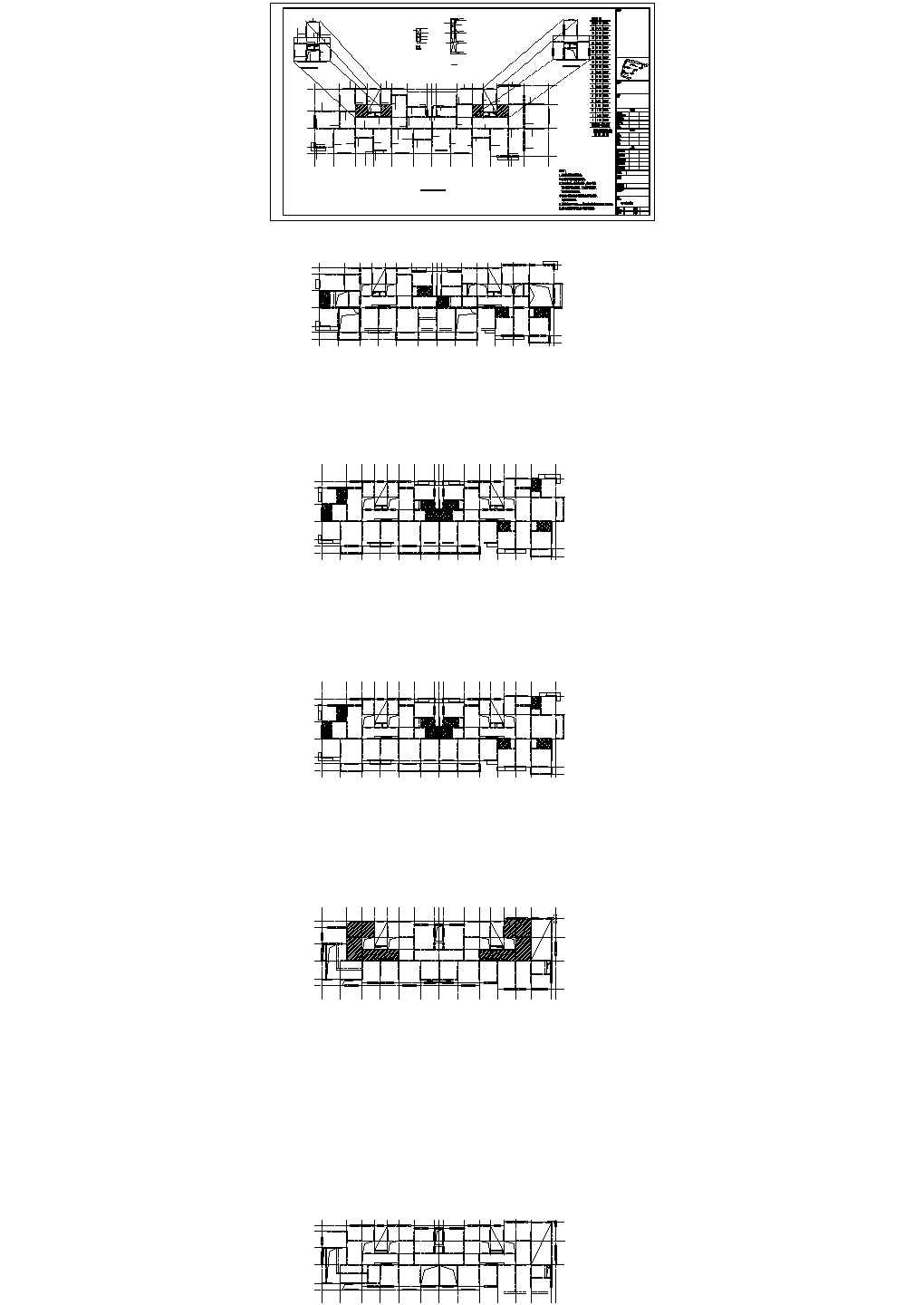 18层剪力墙结构高层住宅楼结构cad设计施工图（含坡道设计、楼梯设计）