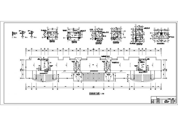 13层公寓综合楼楼层建筑设计cad施工方案平面图纸_图1