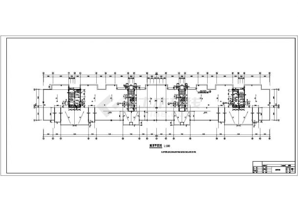 13层公寓综合楼楼层建筑设计cad施工方案平面图纸-图二
