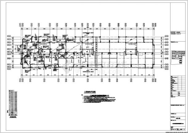 16层框架剪力墙高层结构住宅楼结构cad设计施工图（含墙身设计、楼梯设计）-图二