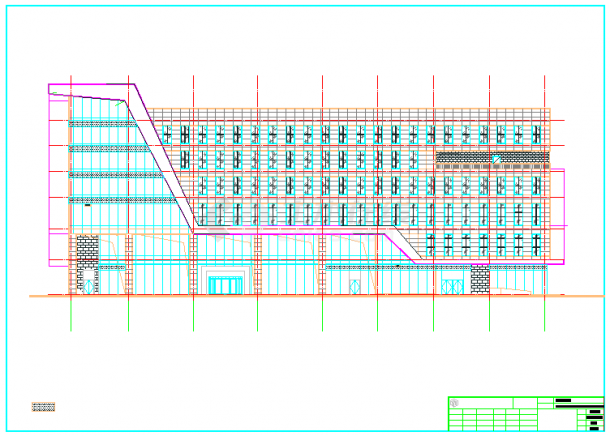 某工人文化宫全套建施内含800人大剧院设计施工图纸-图二