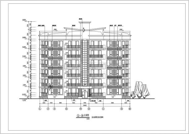 北京商住楼住宅公寓建筑设计CAD设计施工图-图一