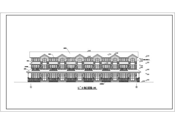 北京某高档联排别墅建筑设计CAD施工图-图一