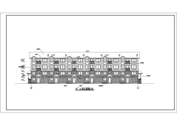 北京某高档联排别墅建筑设计CAD施工图-图二