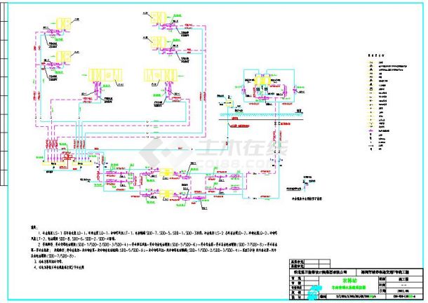 深圳车站空调水系统施工布置CAD方案图-图一