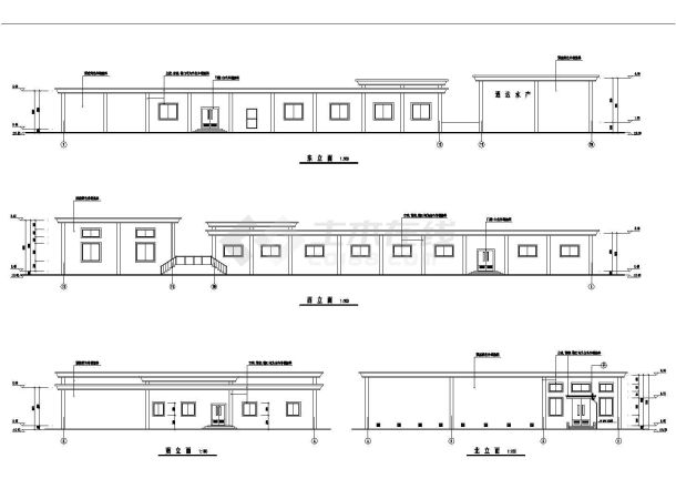 水产公司单层冷库仓库建筑设计施工cad平立面方案图(冷藏库保温大样)-图一