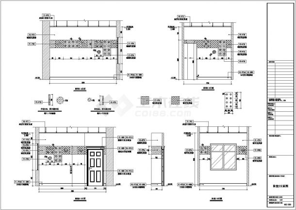 【成都】三层别墅室内精装修设计施工图cad图纸-图二