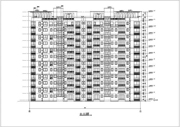 11层国际花园住宅楼施工设计施工cad平立面方案图-图一