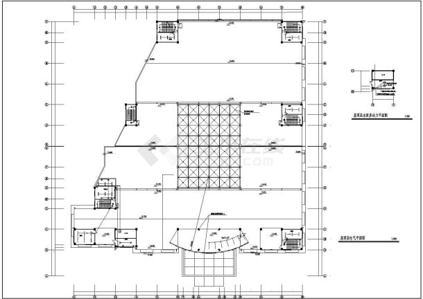 一栋主体三层的大超市电气设计施工图-图二