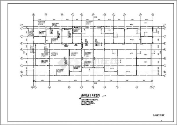 8度区联排别墅结构设计cad施工图-图二