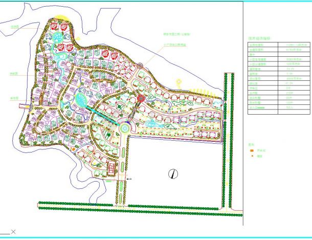 某地阆中市城市修建性园林景观规划与设计cad图纸-图一
