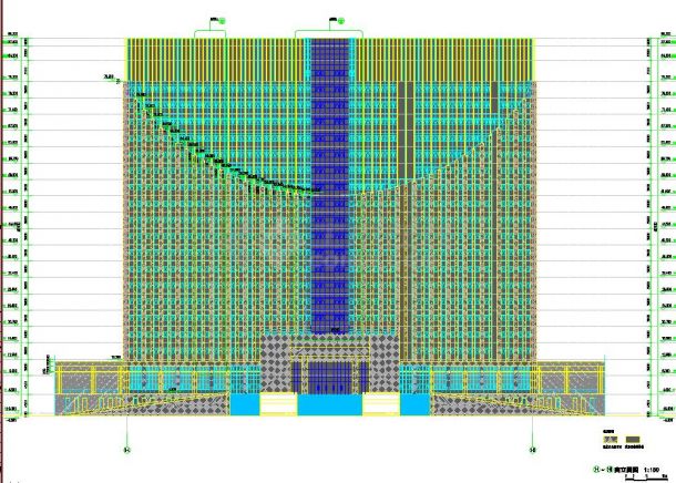 【江苏】某综合服务中心全套建筑CAD图纸（含建筑、结构、电气、给排水、暖通空调、效果图）-图一