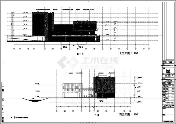 【上海】著名设计院设计的五层办公楼建CAD筑施工图（含建筑、结构、电气、给排水、强弱电、暖通）-图二