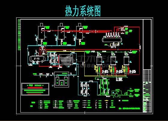 某北京大厦热力系统图-图一