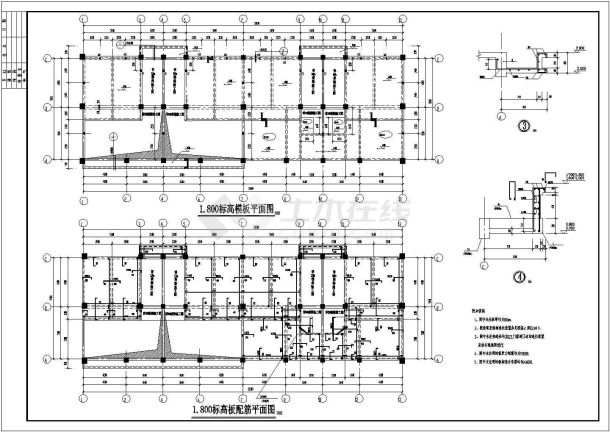 云南五层框架结构住宅楼结构施工图-图一