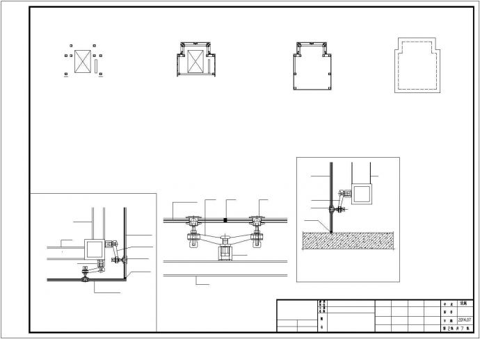 增建五层钢框架结构观光电梯结构设计施工图_图1