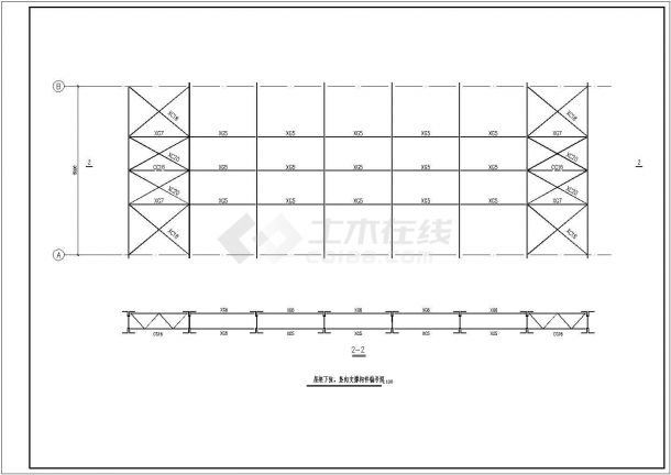 某地15米单跨轻型钢结构厂房建施工图-图一