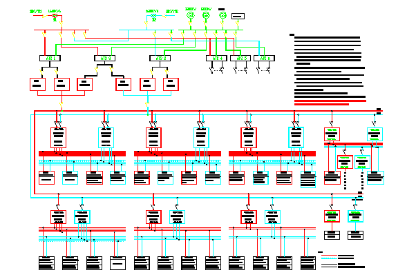 某数据中心工艺配电系统框图设计图_图1