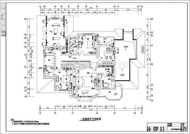 某地2层独栋别墅建筑电气设计施工图-图二