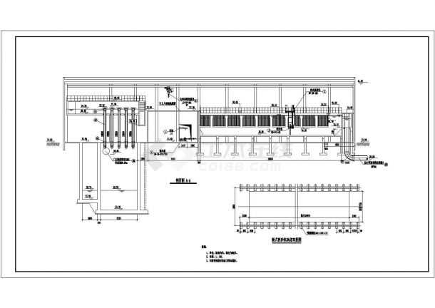 某地区4万吨/天污水处理厂预处理间设计施工图-图二
