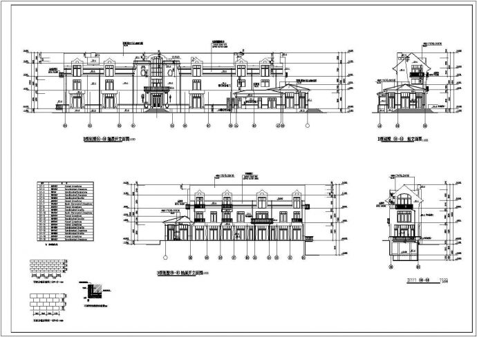 某英式多层高档别墅整套建筑设计图_图1